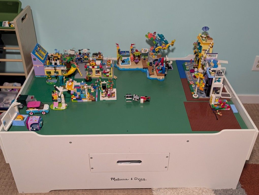 Melissa And Doug Activity Table WITH Legos And With Drawers