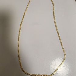 Primavera 24k Gold Over Silver Figaro Chain Necklace
