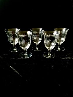 Vintage Crystal Wine/Water Glasses