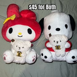 Pochacco and My Melody Plushies