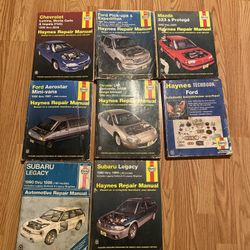 Assorted Haynes Repair Manual’s For 5 Dollars Each 