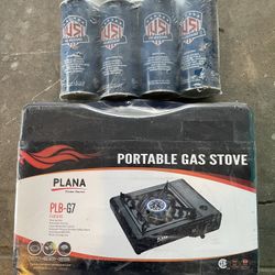 Portable Gas Stove +4 Gas Cilynders