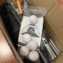 GOLF NET with Target, mat, rubber tee