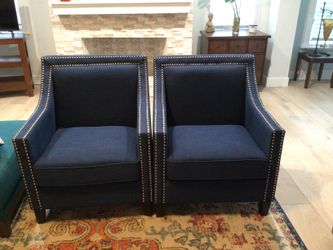 2 Blue Accent Chairs