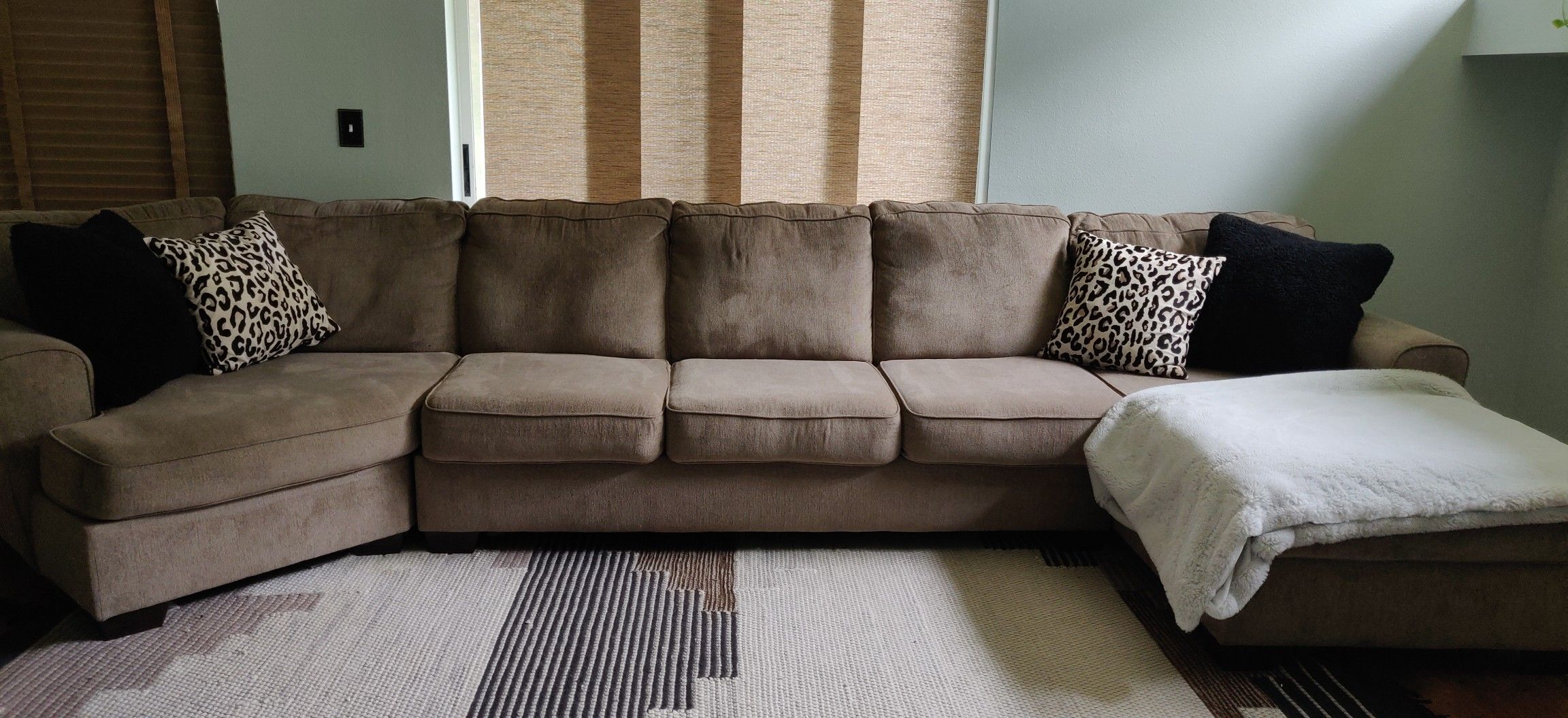 Ashley sectional couch with Chaise and Cuddler
