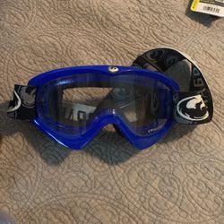 Dragon Blue Goggles Mx Mtb Downhill Jet Ski Goggle Clear Lens