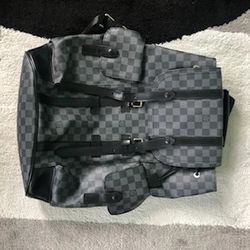 Designer Backpack Man Bag Purse Black Grey Hand Bag