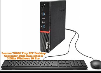 Lenovo M700 Tiny SFF Desktop Computer PC Intel I5 Quad Core 20gb Ram Windows 10 Pro 