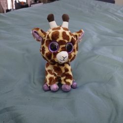 TY Beanie Boo's Safari Giraffe 6" Tall Purple Sparkly Eyes