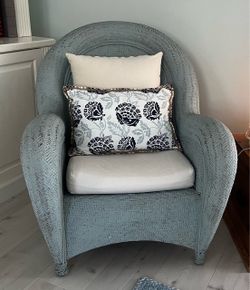 Potter Barn Malibu Wicker Armchair with Cushion