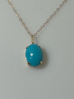 18K Gold Natural Turquoise Necklace & Earrings Set – Japan K18 💙