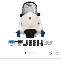 Upgraded R3526144D RV Water Pump,3 GPM 12V DC 50 PSI Triplex Diaphragm Water Pump Compatible With R3526144D/03526-144A RV Water Pump,With Strainer and