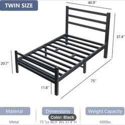 Twin Bedframe, Black