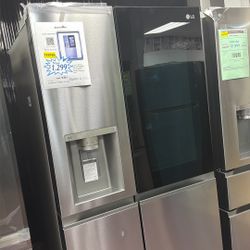 Refrigerator Stainless Steel Side By Side 36” In New Open Box 1 Year Warranty 