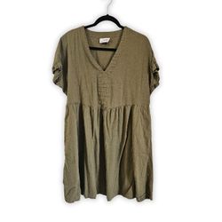 Universal Thread Green Tunic Dress With Pockets