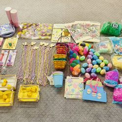 Large Lot of Easter Party Supplies, Decorations and Gifts