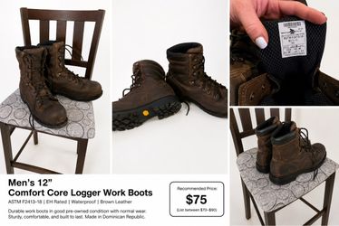 Georgia Logger Boots Size 12