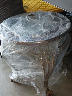 Nice Side Metal Table With Glass