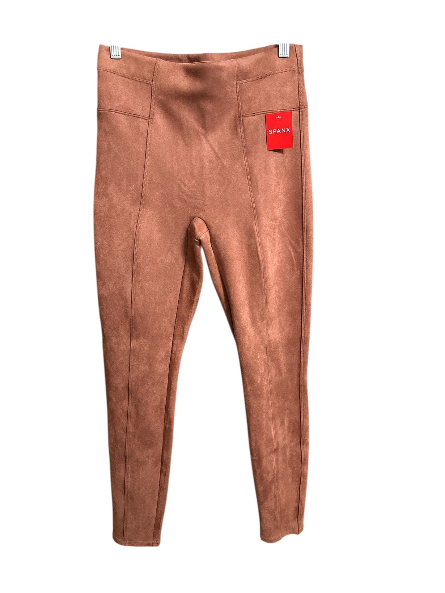 NWT Spanx Faux Suede Leggings Medium Rich Rose Color Tummy Control High Rise