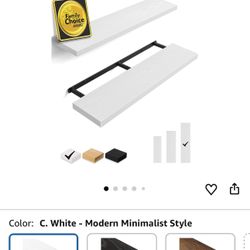 BAYKA Floating Shelves for Wall, 36 inches Long Wall Mounted Rustic Wood Shelves for Bathroom, Bedroom, Living Room, Kitchen, Office, Hanging Shelf fo