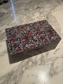 Vintage Limited Edition JOHN DERIAN x Target Marbled Paper Jewelry Box 