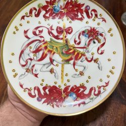 4 Franklin Mint Carousel Horse Decorative Plates