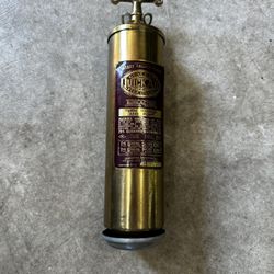 Vintage Fire Extinguisher With Wall Bracket