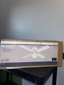 Littleton 42 in. LED Indoor White Ceiling Fan with Light Kit