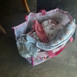 Bag Of New Born Girl Clothes 