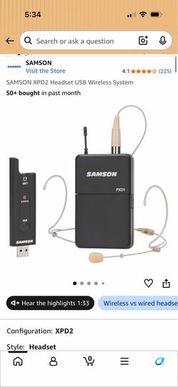 Samson xpd2 cordless mic streaming mic