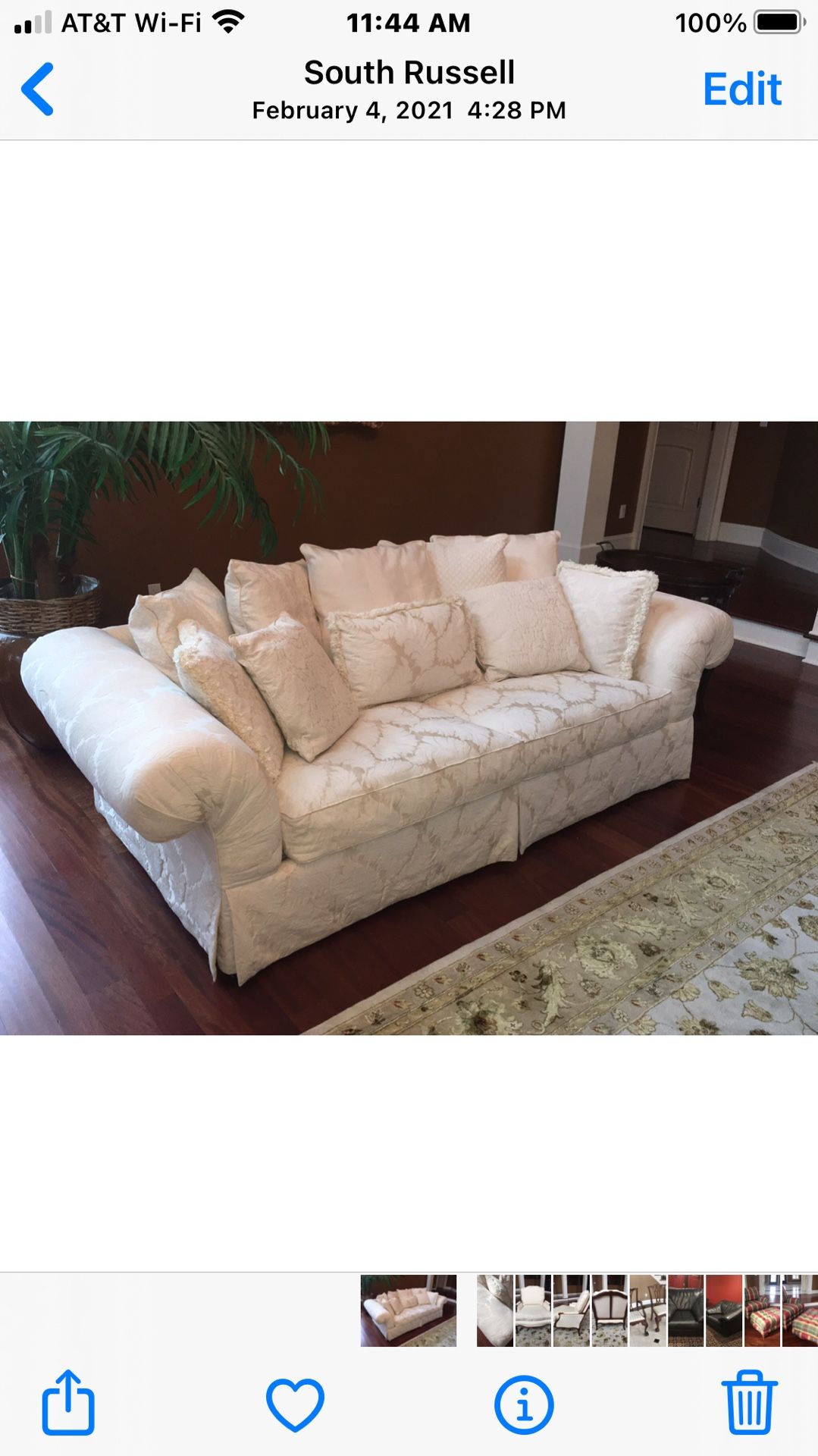 White Upholstered Sofa