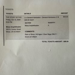 Two The Story So Far Tickets 
