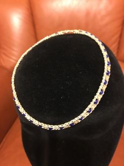 Sterling Silver with Blue Tiger eye Stone