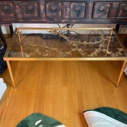 Glass Iron Butterfly Table 