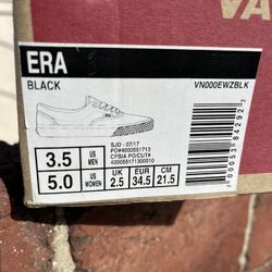 $20 “New” Vans Era Black 3.5men/5women