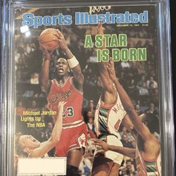 1984 Sports Illustrated Michael Jordan Rookie CGC 8 White Pages not PSA, 1st NBA