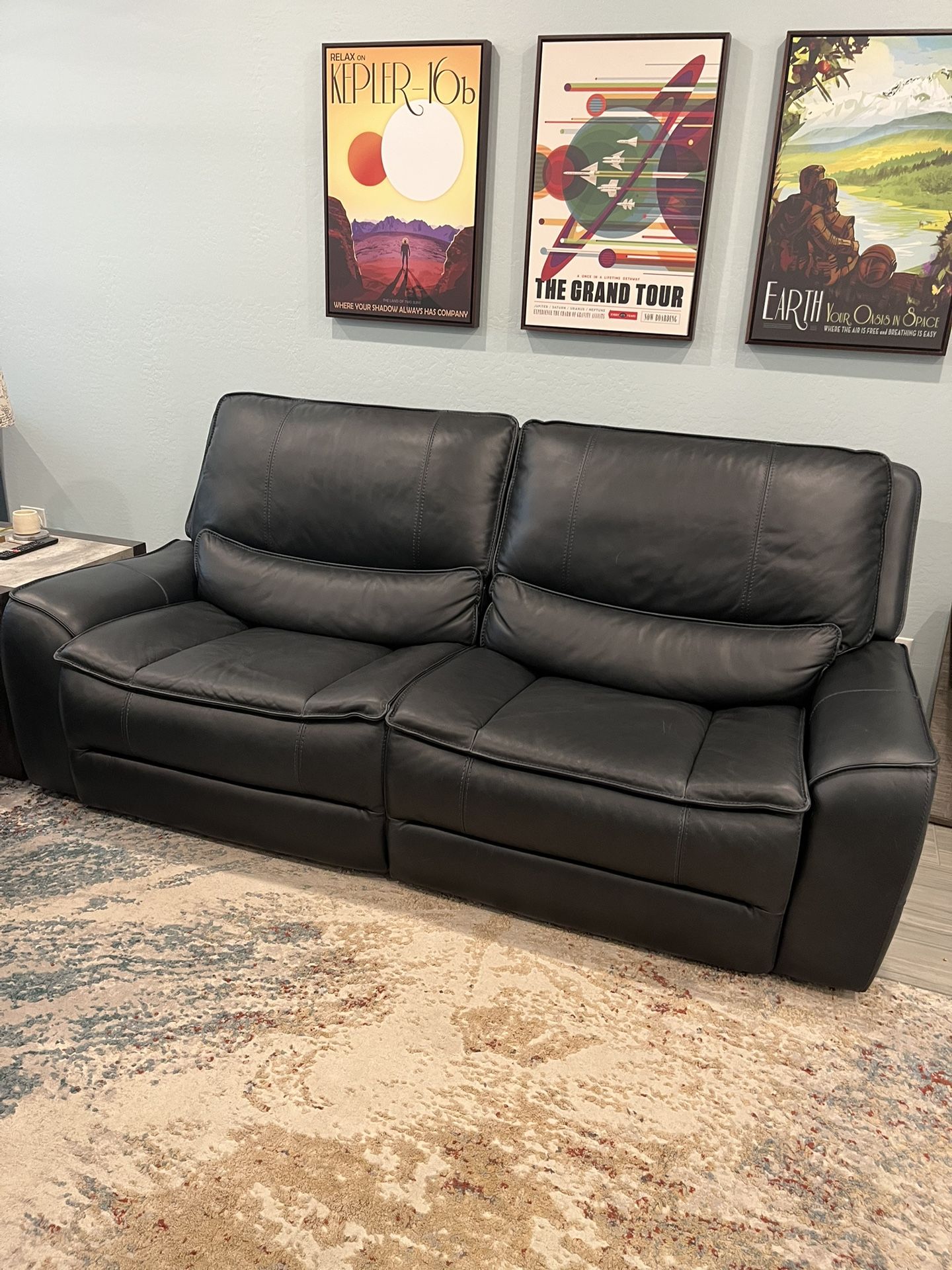 Leather Reclining Couch 