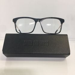 New Cutler and Gross 1175 B. Black Plastic with Gold Temples Eyeglasses 54mm
