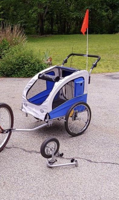 Convertible bike trailer stroller