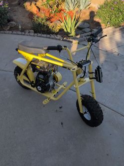 Yellow mini dirt bike