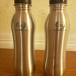 Two Stainless Steel Water Bottles. $8 For Both