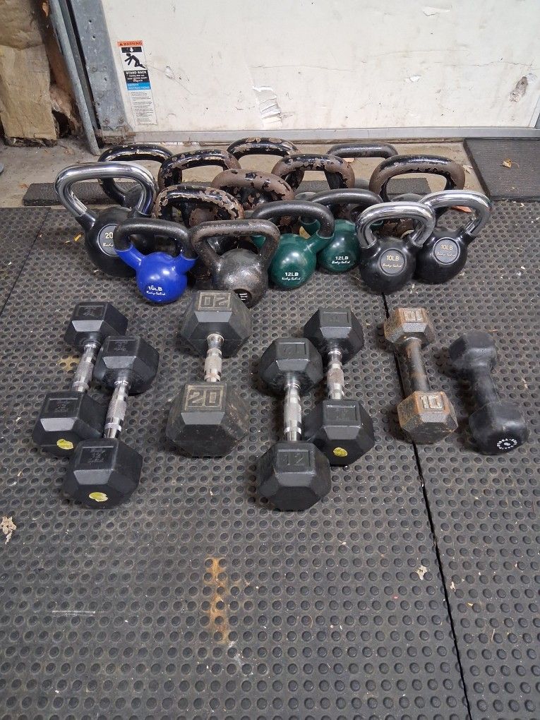 Kettlebells And Dumbbells