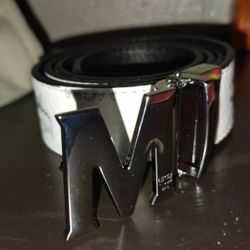 White Michael Chromer belt