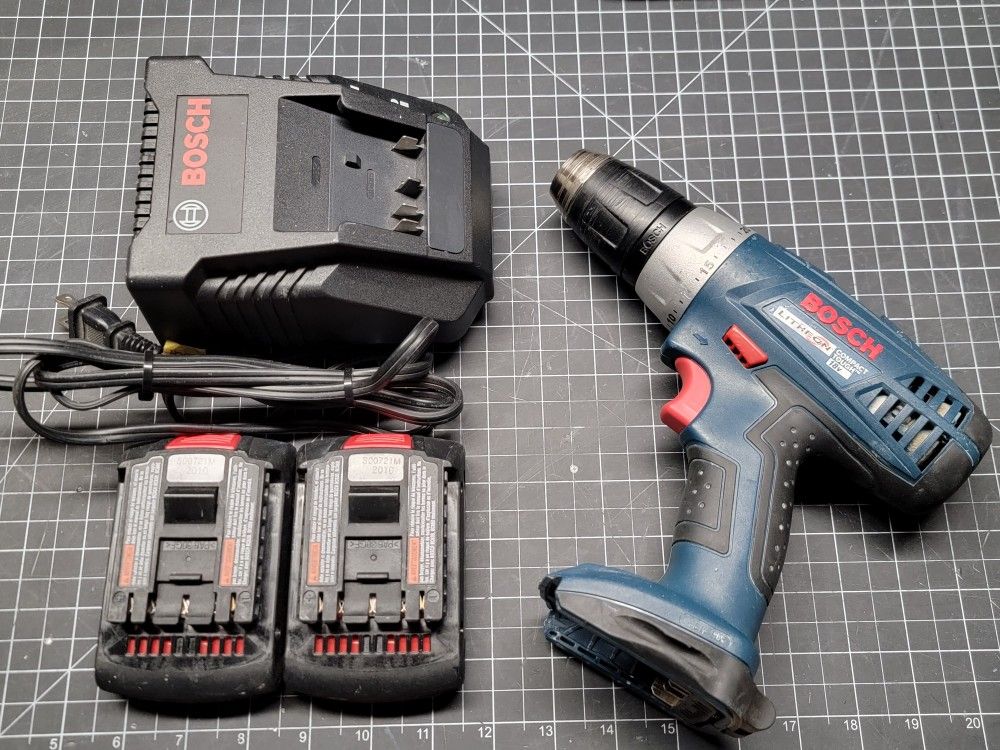 Bosch Litheon Drill With Charger And 2 Batteries