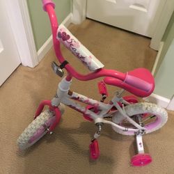 Toddler Girls Huffy SeaStar 12” Bike With Bell Helmet.                     Seat has little nick in back otherwise mint condition.  $45/both.