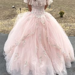 champagne quince dress 
