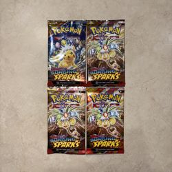 Pokemon TCG Surging Sparks Booster Pack (4 Pack) NEW & SEALED