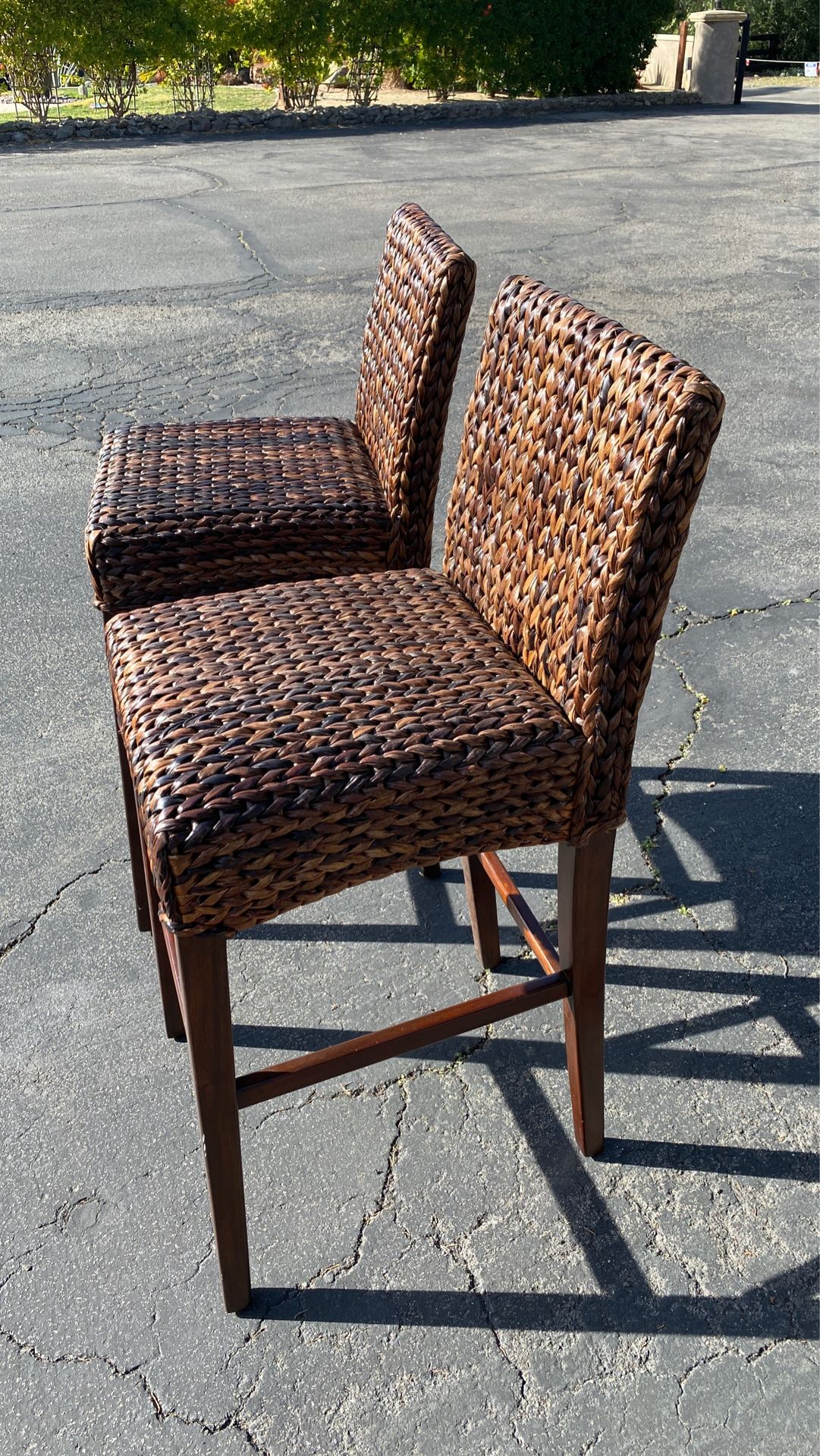 Pottery Barn Seagrass Bar Stools Pair for Sale in Escondido, CA OfferUp