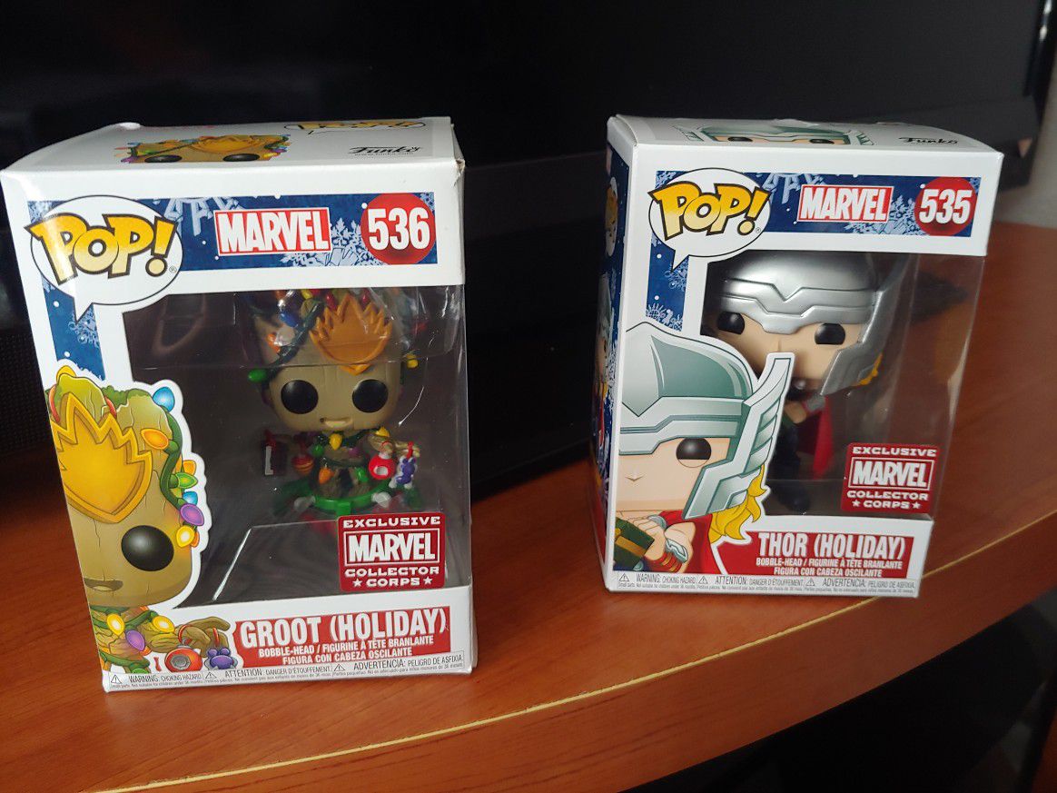 Groot and thor funko