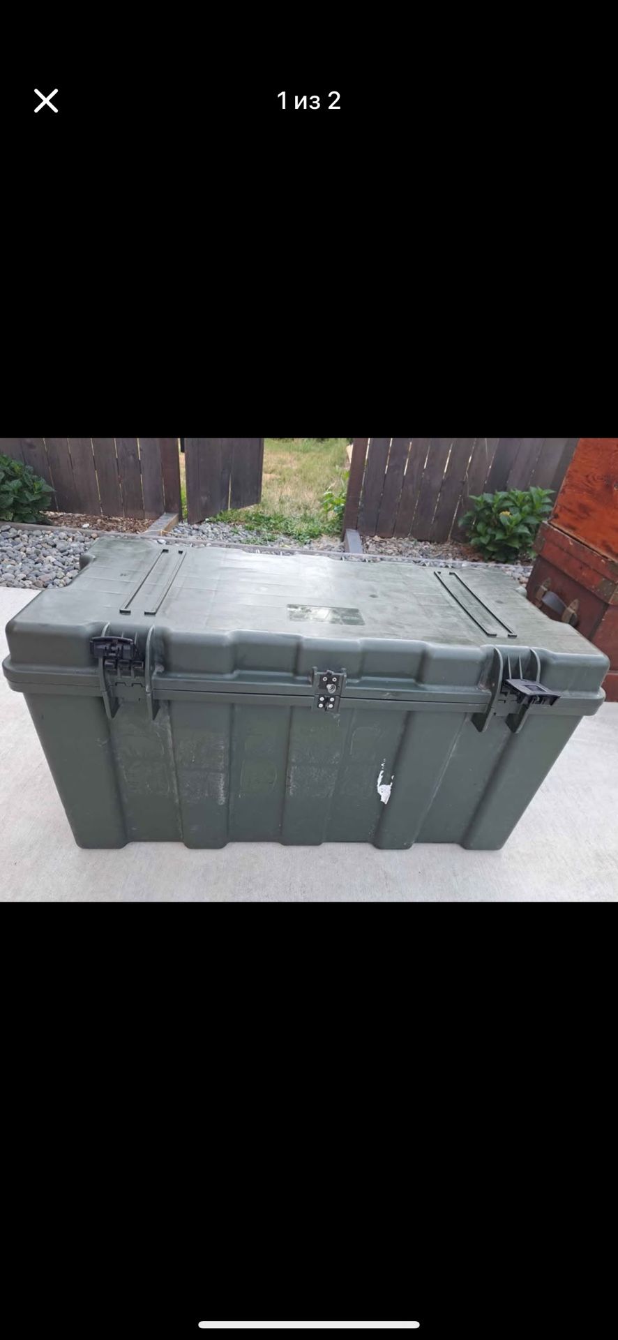 Hardigg TL500i Foot Locker Trunk Large Military Storage Case OD Green. HEAVY DUTY. Measures 36" wide